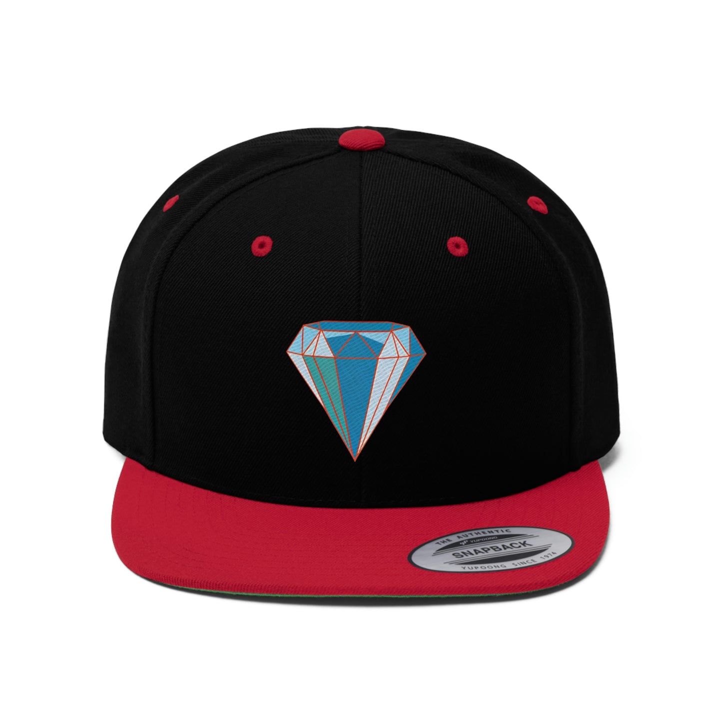 Unisex Random Diamond Flat Bill Hat