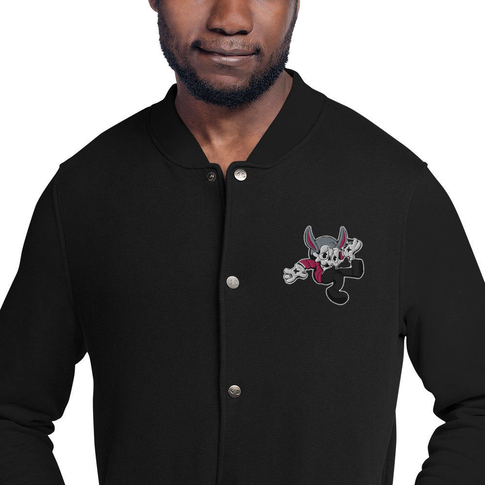 Embroidered Pop 214 Champion Bomber Jacket - Random the Ghost