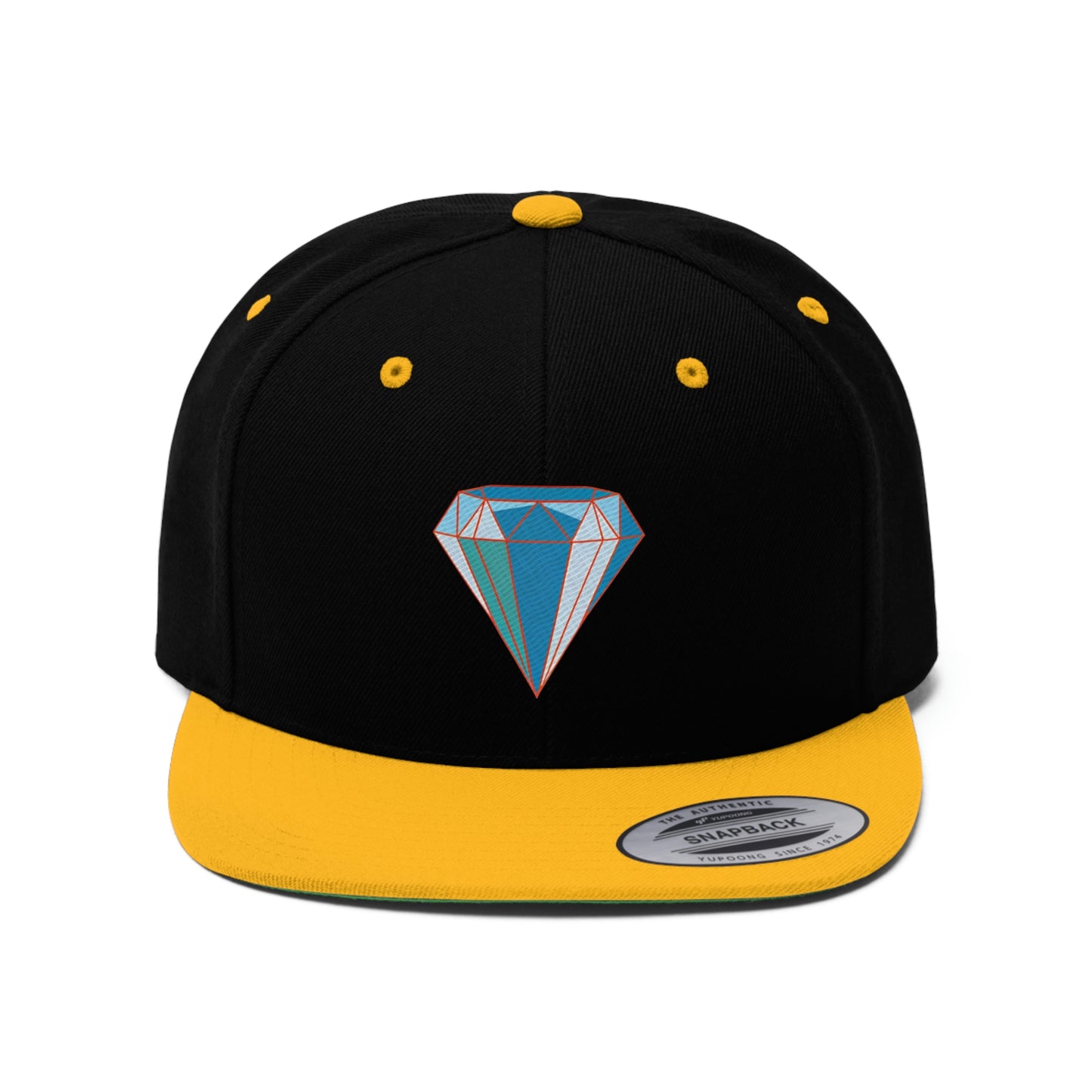 Unisex Random Diamond Flat Bill Hat