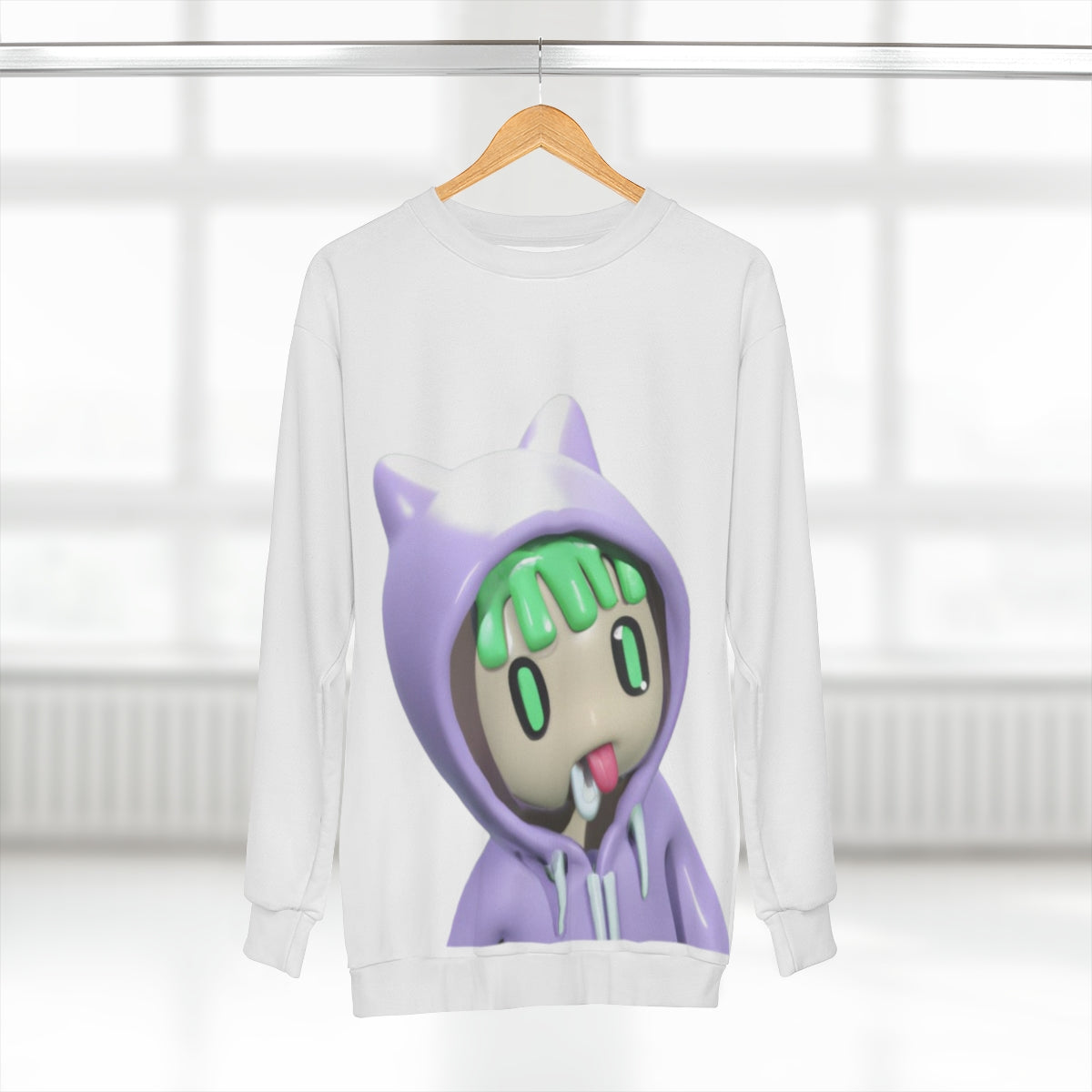 AOP Unisex 💜 Sweatshirt - Random the Ghost