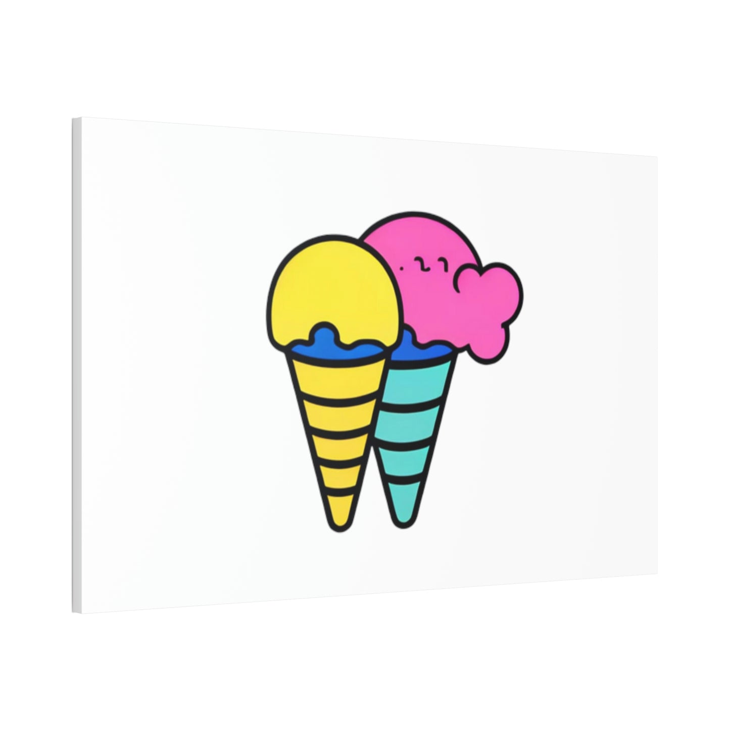 Random Ice Cream Canvas Stretched, 1.5''