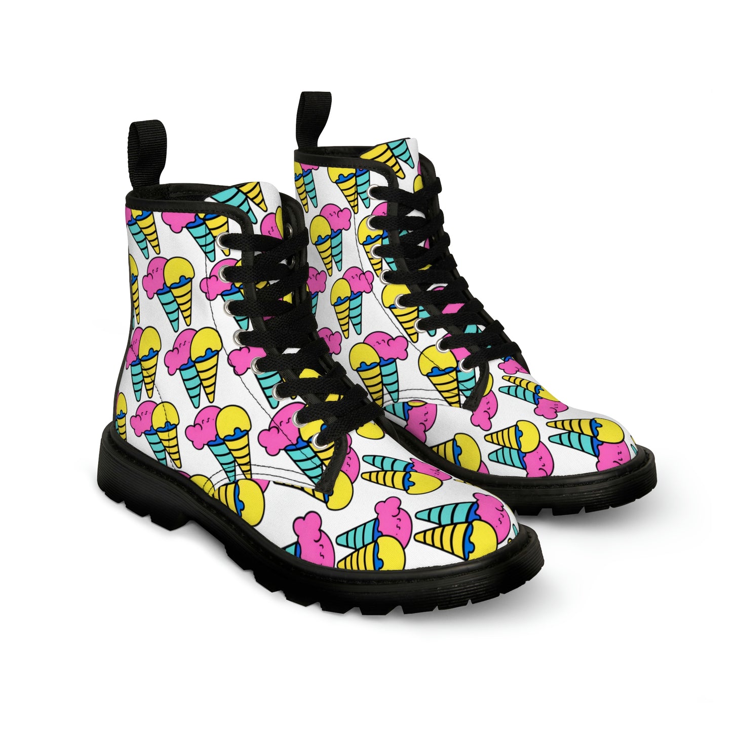 Shoes: Men's Random Ice Cream Canvas Boots