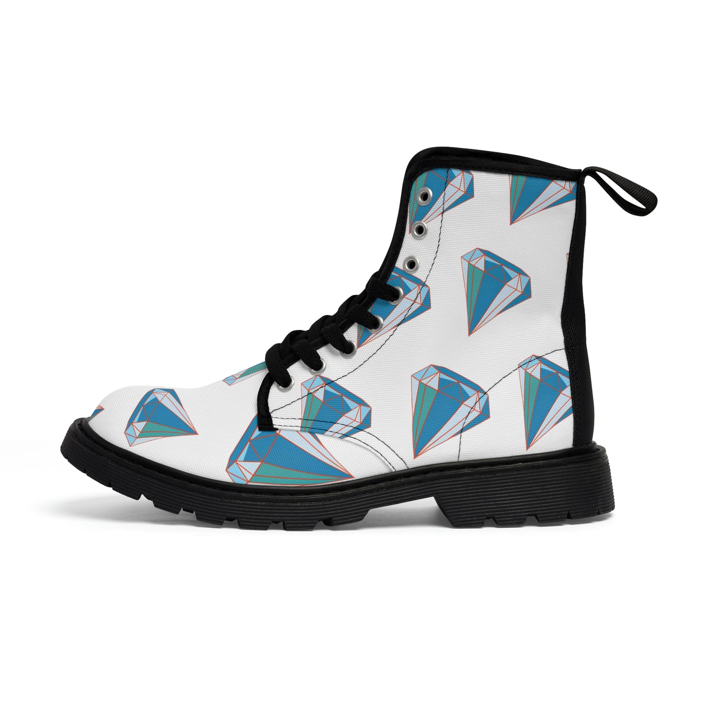 Shoes: Men's Random Diamond Canvas Boots