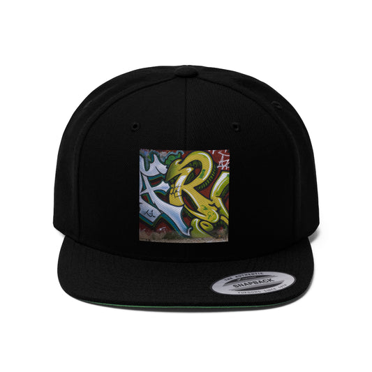 Unisex R Flat Bill Hat