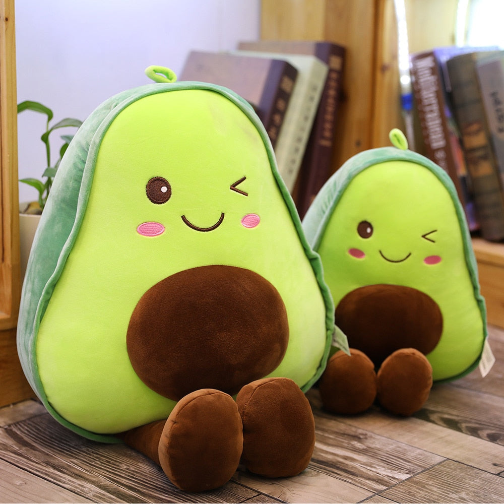 30-85cm Cute 3D Avocado Stuffed Plush Toy Soft Baby Doll - Random the Ghost