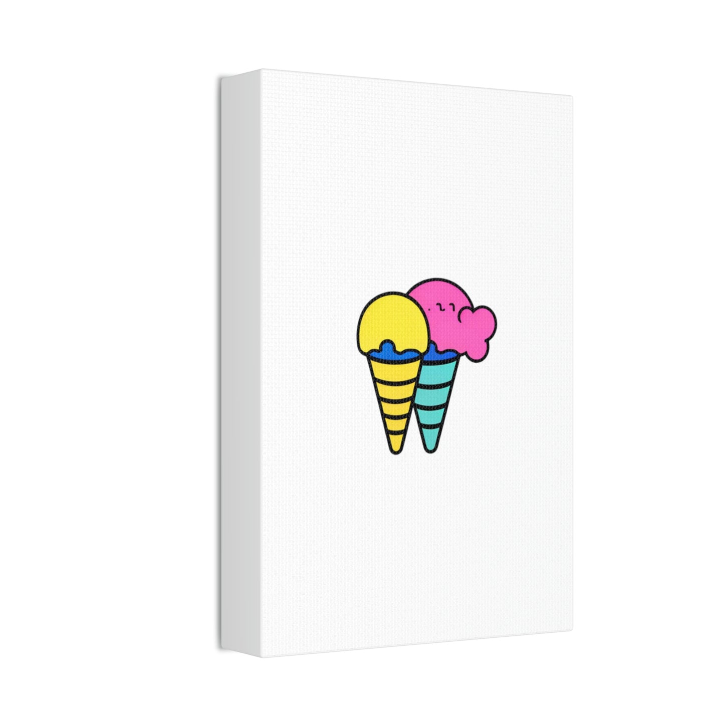 Random Ice Cream Canvas Stretched, 1.5''