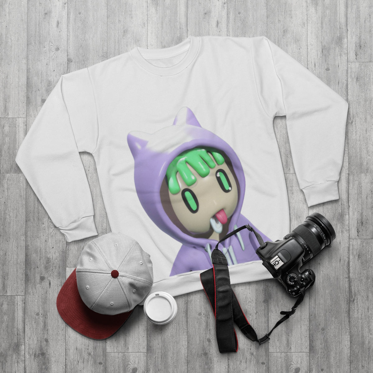 AOP Unisex 💜 Sweatshirt - Random the Ghost