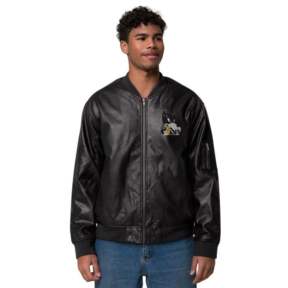 Haight Street L$D Leather Bomber Jacket - Random the Ghost