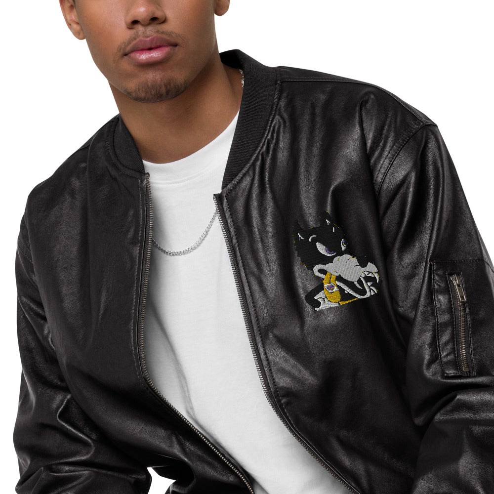 Haight Street L$D Leather Bomber Jacket - Random the Ghost