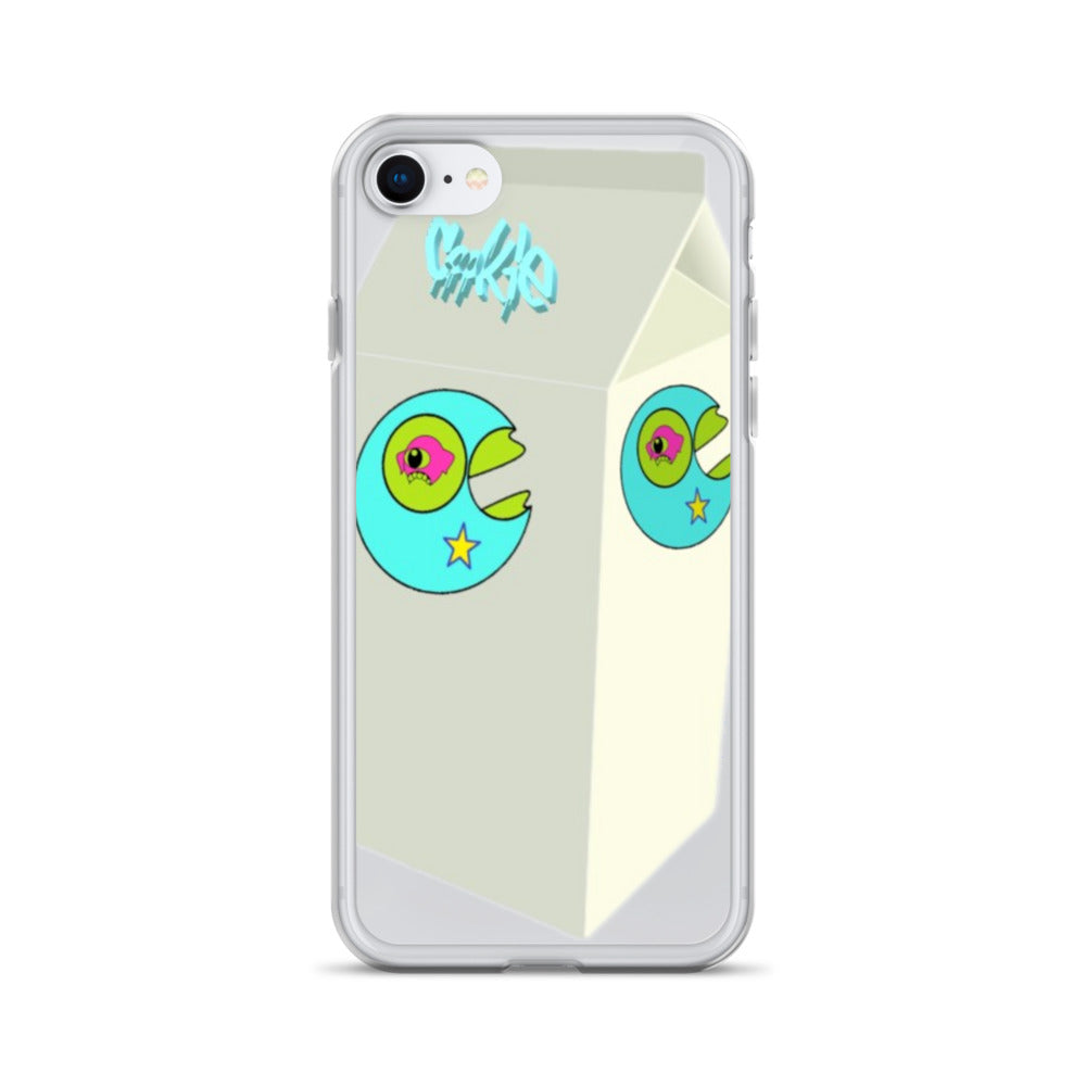 Star Mouth Milk Carton iPhone Case - Random the Ghost