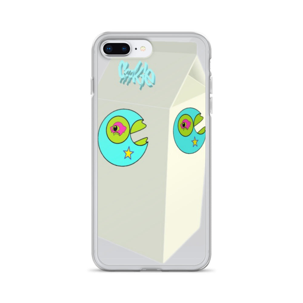 Star Mouth Milk Carton iPhone Case - Random the Ghost