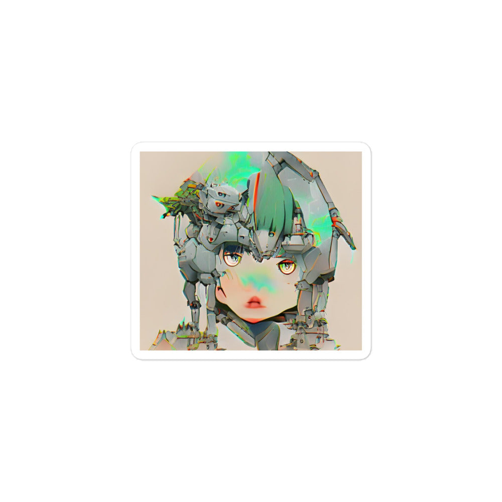 Mecha Pop Girl 64-b Bubble-free stickers - Random the Ghost