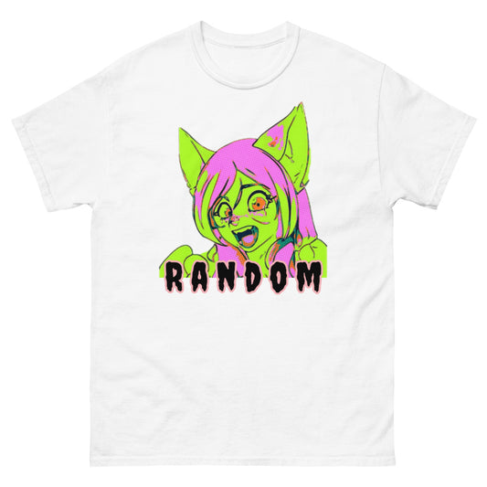 Men's heavyweight Cat Girl tee - Random the Ghost