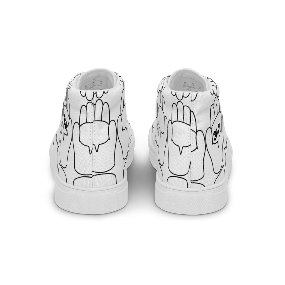 Men’s Good Morning's high top canvas shoes - Random the Ghost