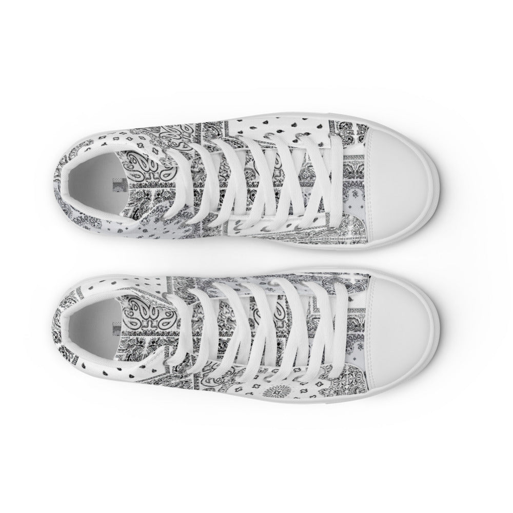 Men’s Paisleys high top canvas shoes - Random the Ghost