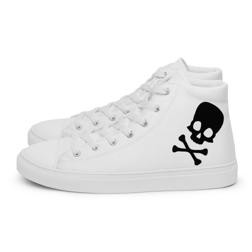 Men’s Crossbones high top canvas shoes - Random the Ghost