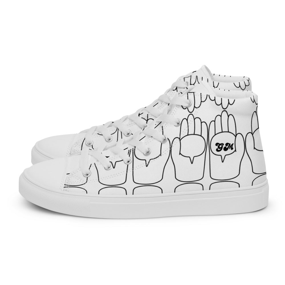 Men’s Good Morning's high top canvas shoes - Random the Ghost