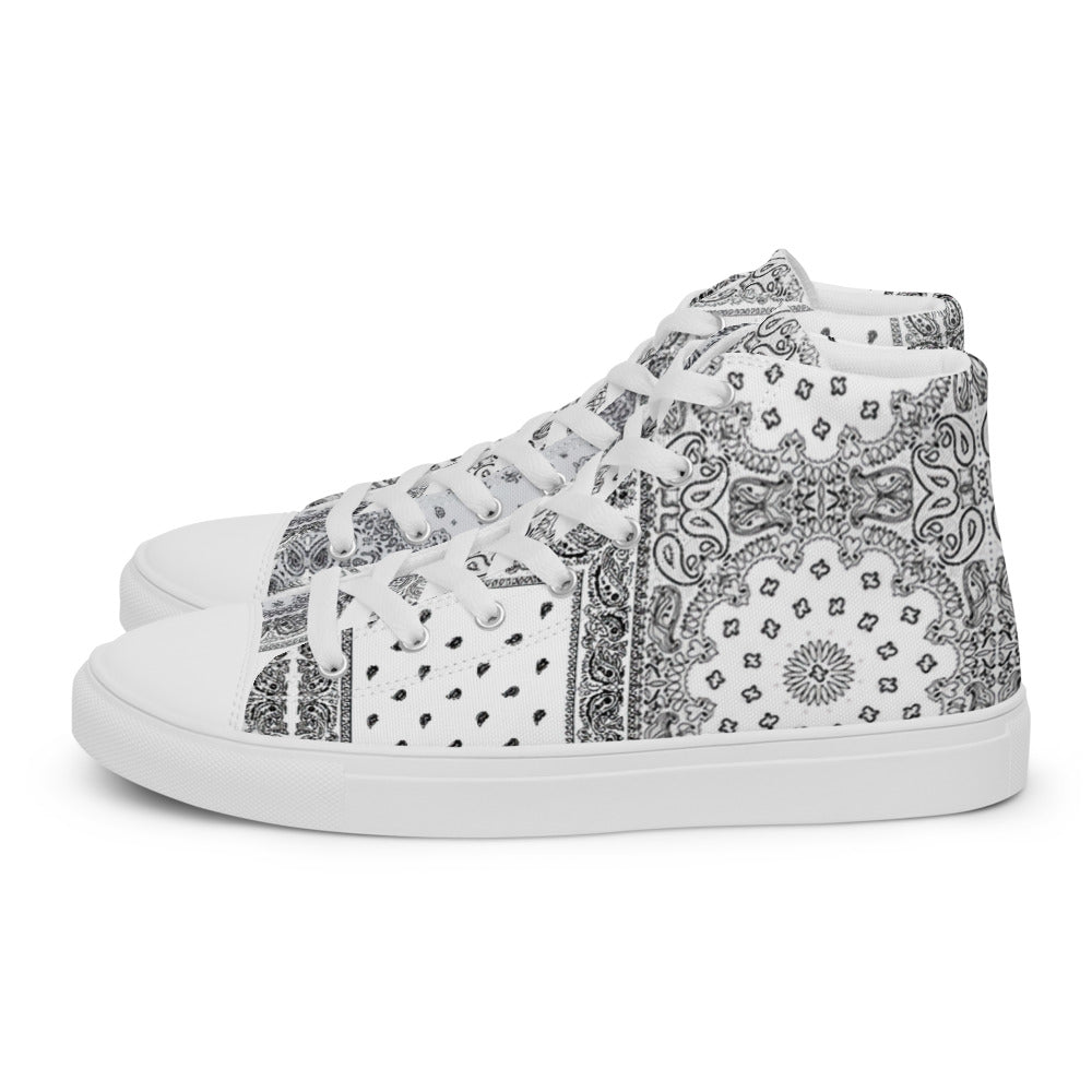 Men’s Paisleys high top canvas shoes - Random the Ghost