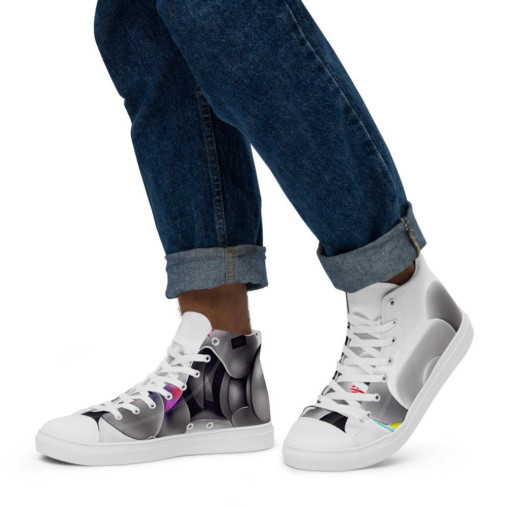 Men’s high top ☠️ canvas shoes - Random the Ghost