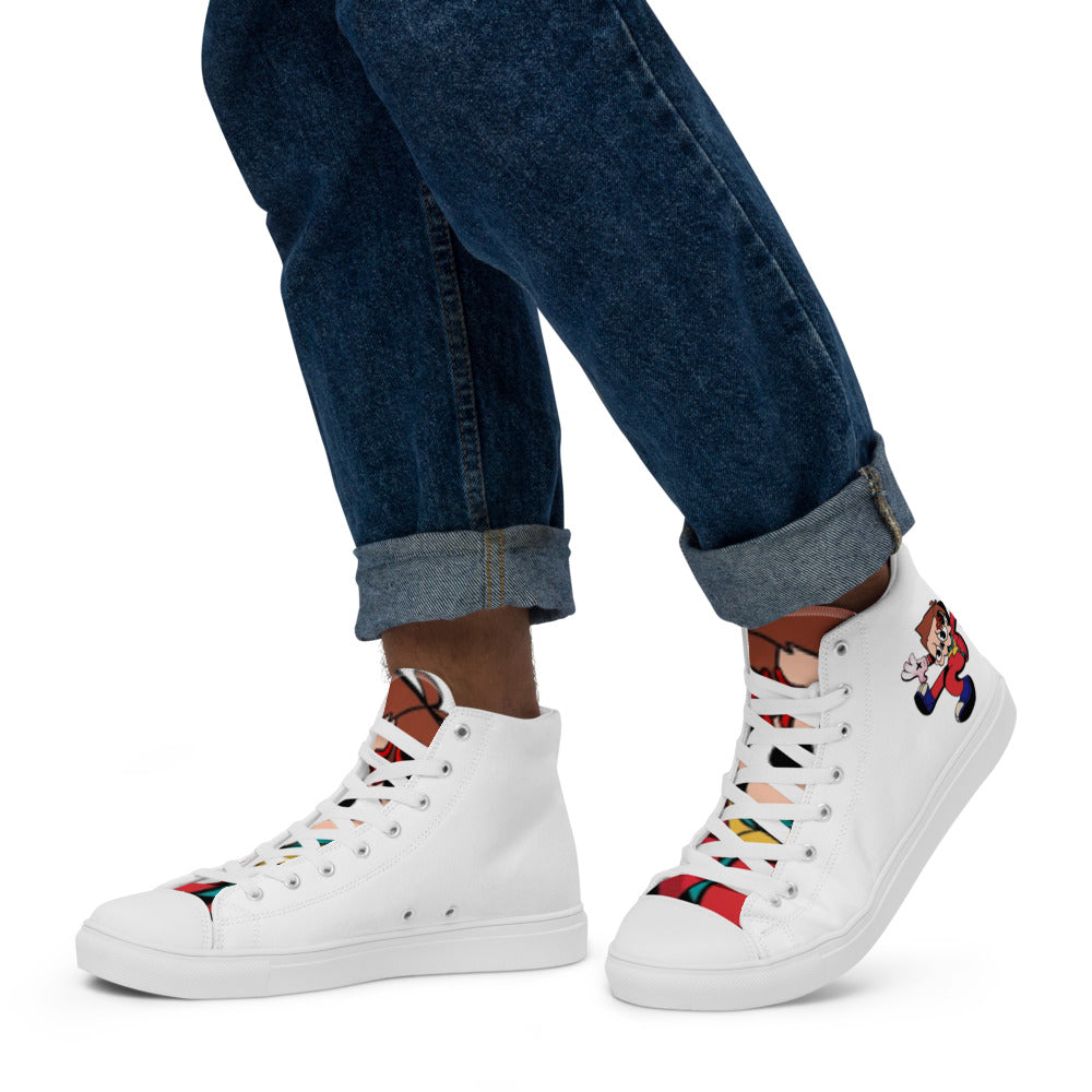 Men’s high top American P$ychos canvas shoes - Random the Ghost