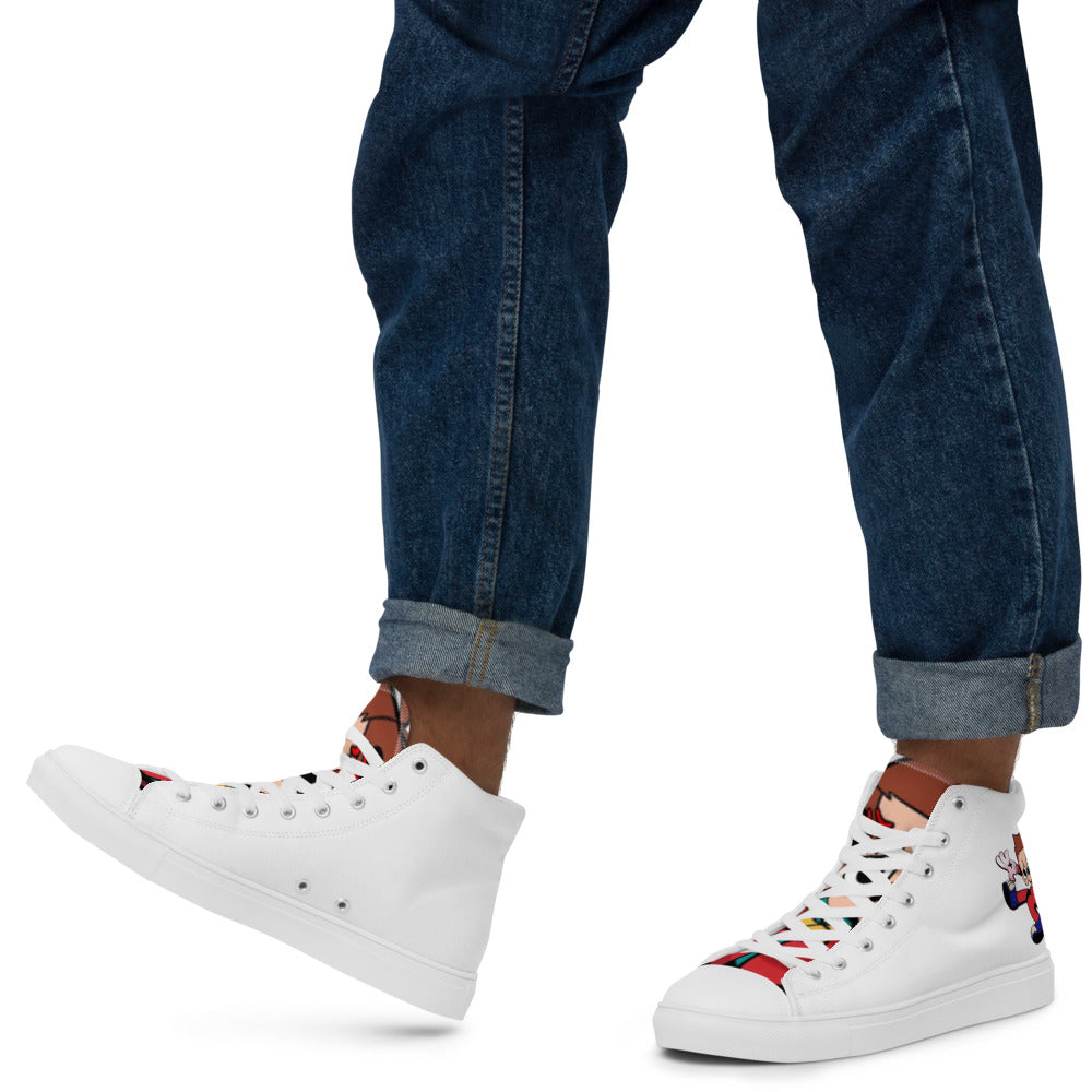 Men’s high top American P$ychos canvas shoes - Random the Ghost