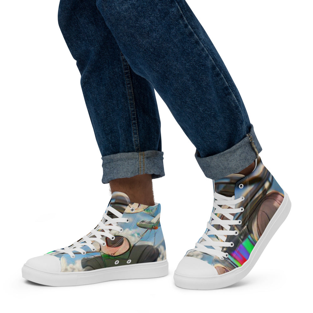 Men’s Off Air high top canvas shoes - Random the Ghost