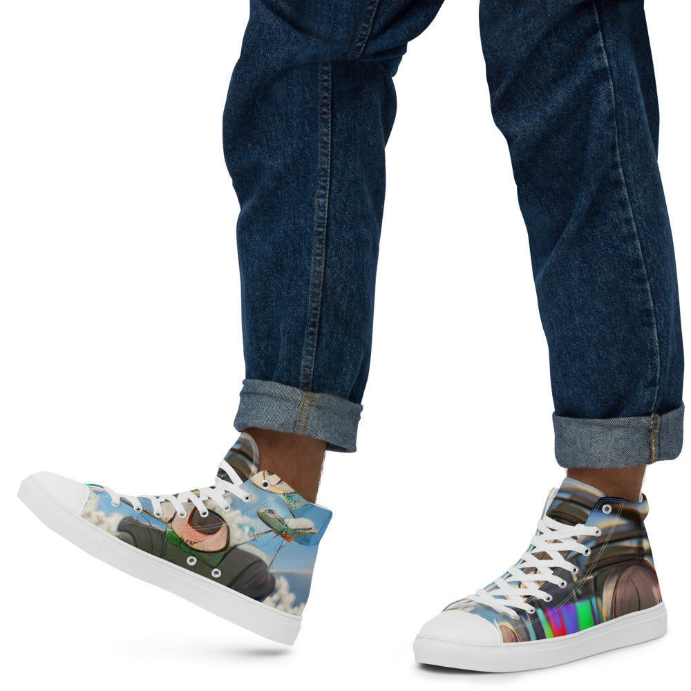 Men’s Off Air high top canvas shoes - Random the Ghost