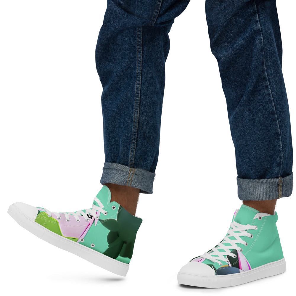 Men’s 👻 high top canvas shoes - Random the Ghost