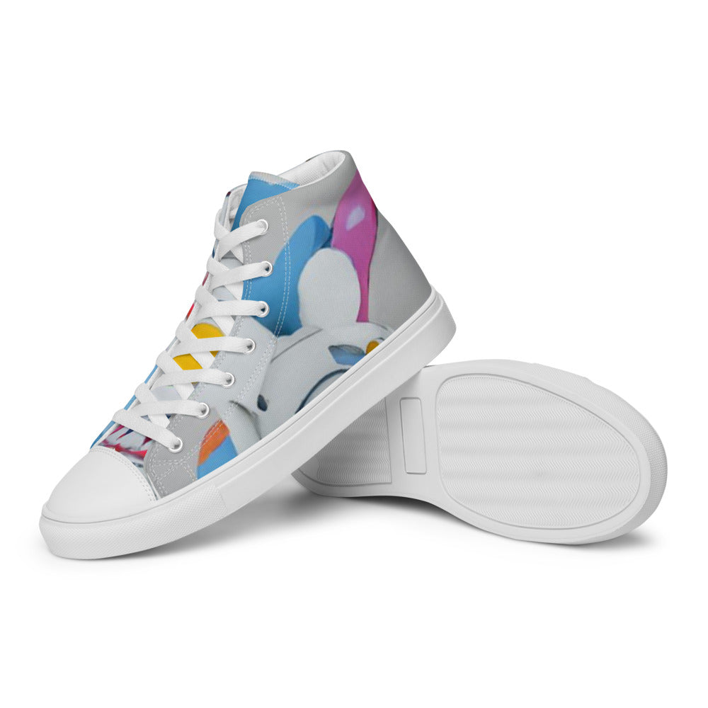 Men’s 🦊 high top canvas shoes - Random the Ghost