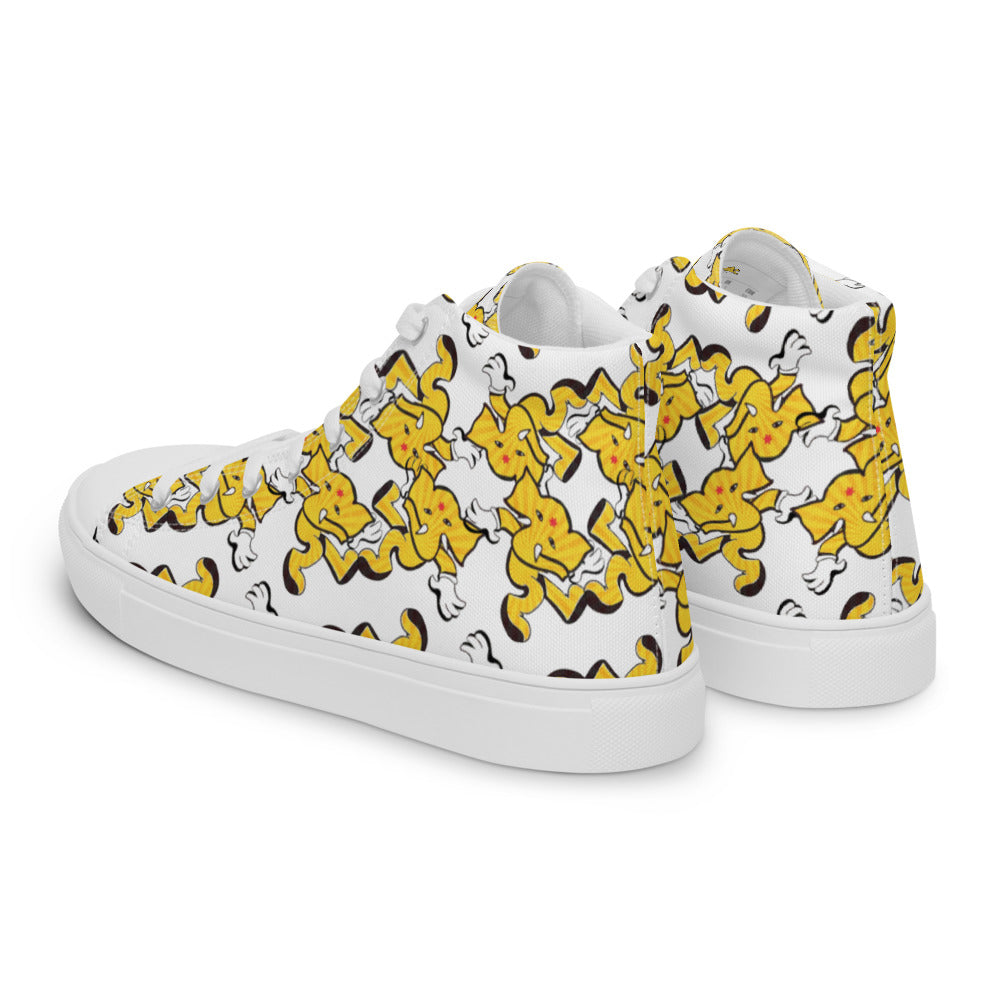 Men’s L$D Pop Blotter's high top canvas shoes - Random the Ghost