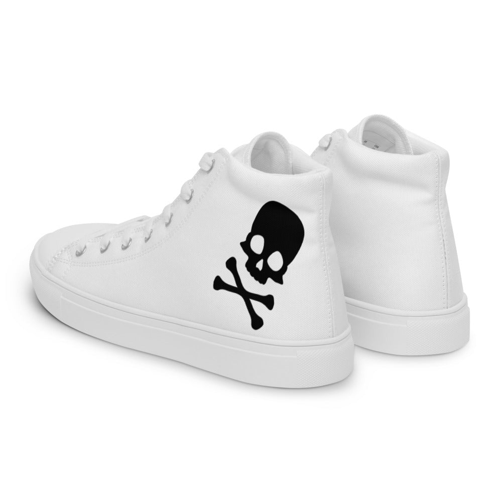 Men’s Crossbones high top canvas shoes - Random the Ghost