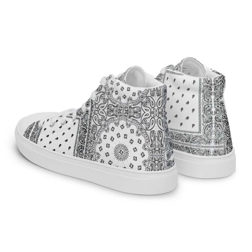 Men’s Paisleys high top canvas shoes - Random the Ghost