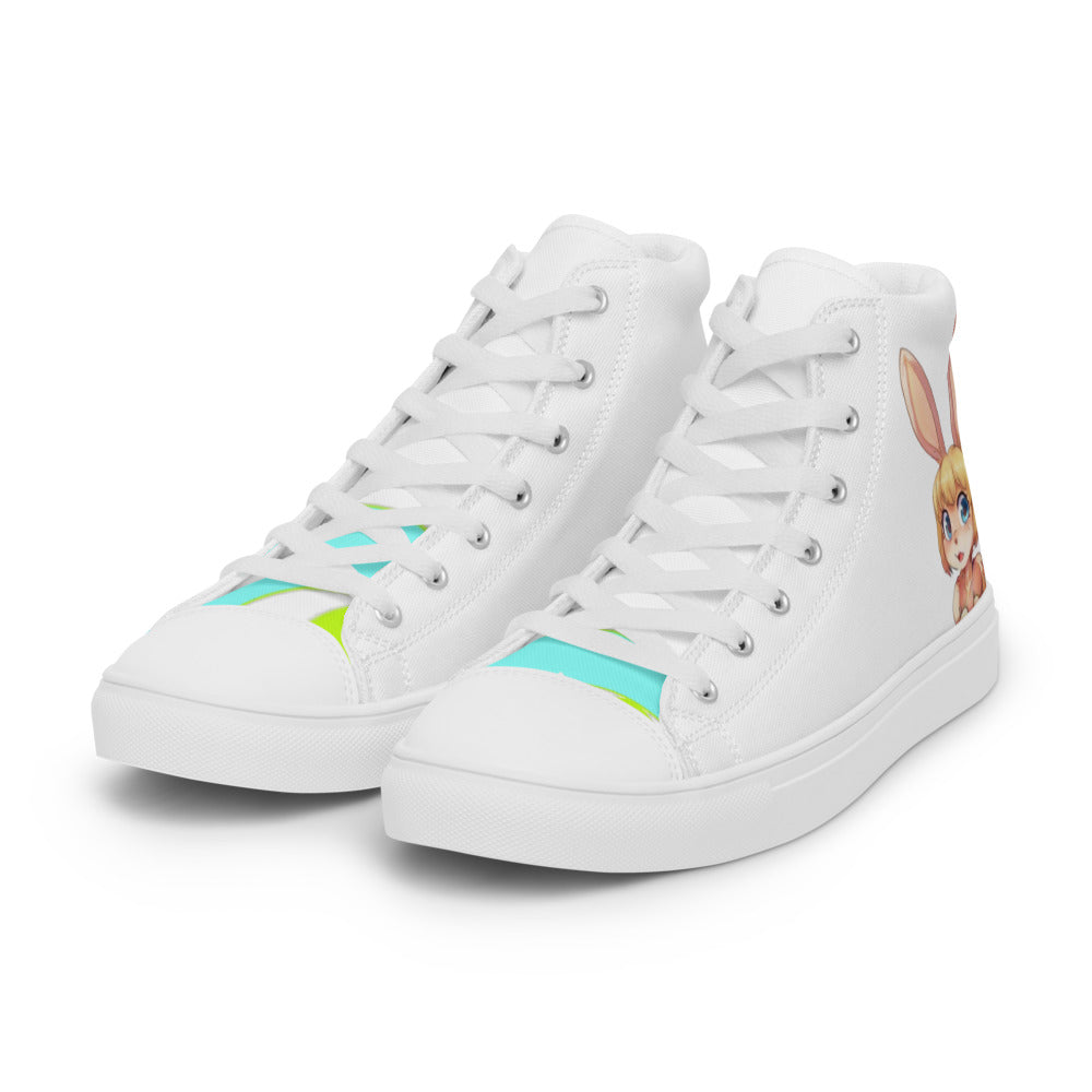 Mecha Pop Girl high top canvas shoes - Random the Ghost