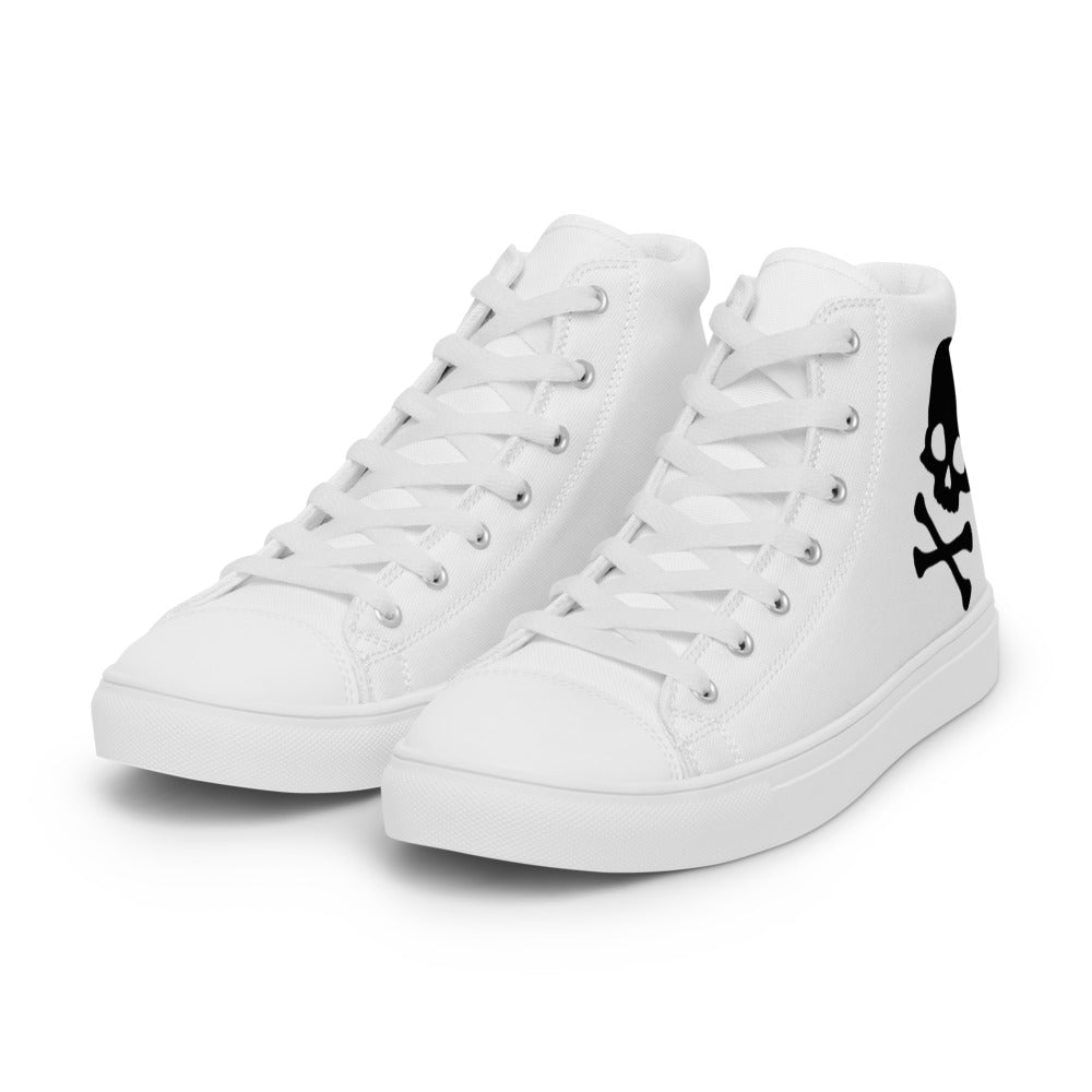 Men’s Crossbones high top canvas shoes - Random the Ghost