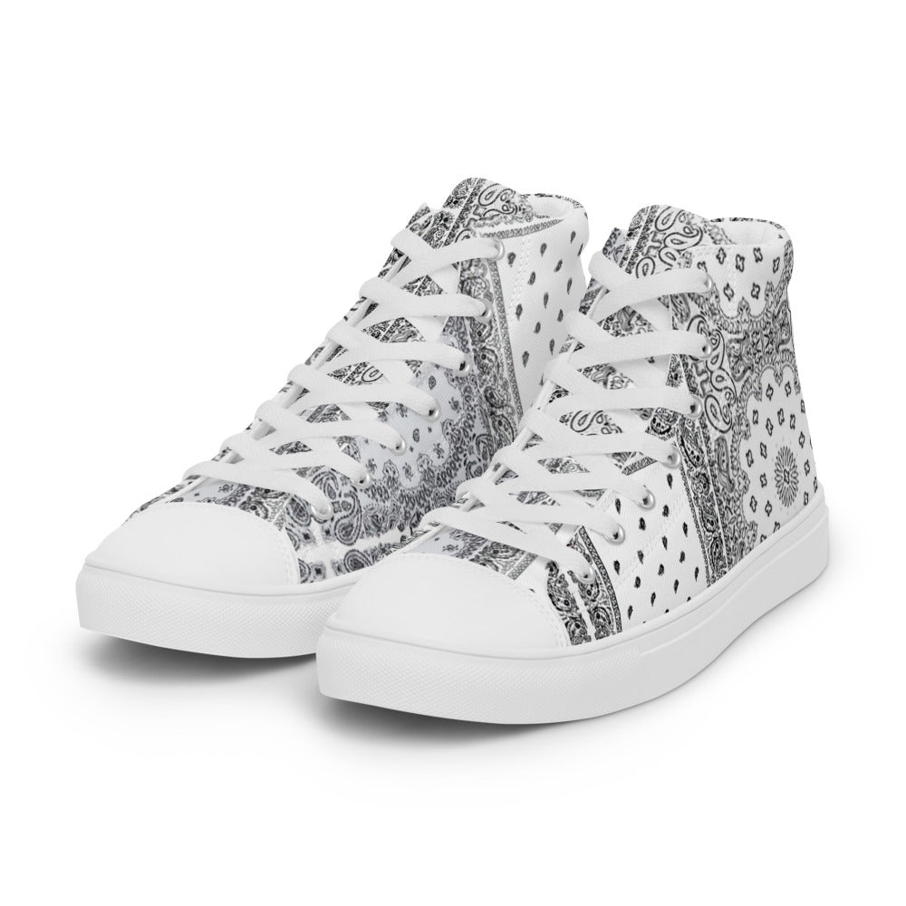 Men’s Paisleys high top canvas shoes - Random the Ghost