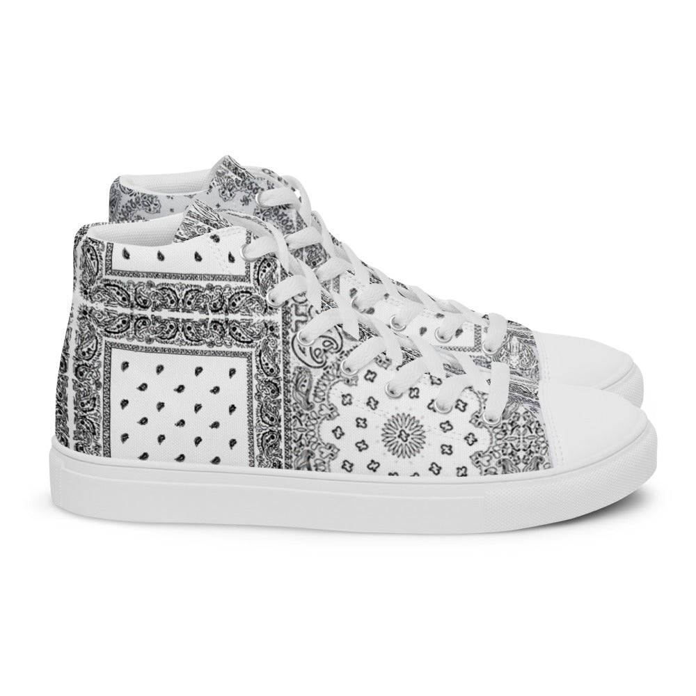 Men’s Paisleys high top canvas shoes - Random the Ghost