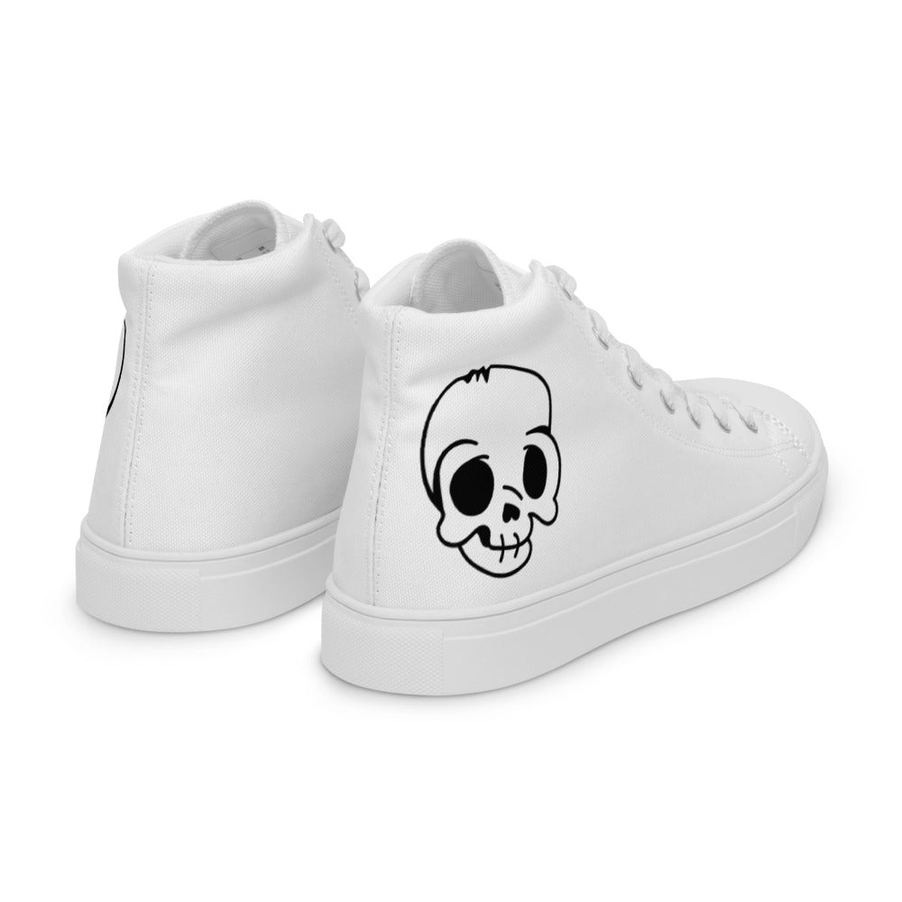 Men’s Skull high top canvas shoes - Random the Ghost