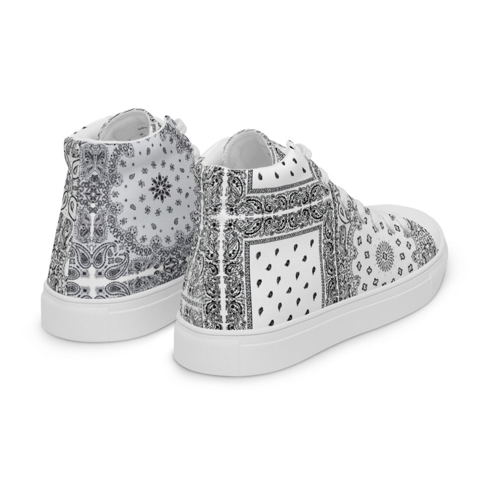 Men’s Paisleys high top canvas shoes - Random the Ghost