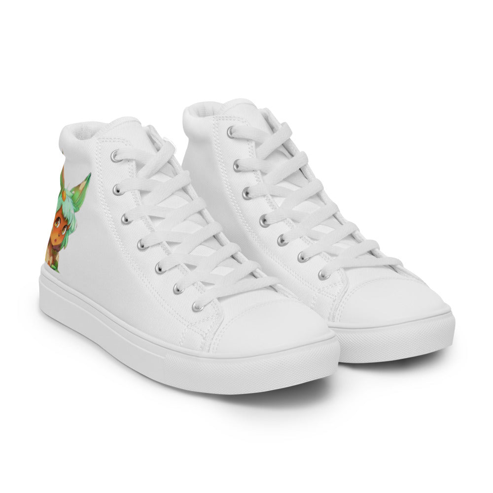 Men’s Mecha Pop Girl 202 high top canvas shoes - Random the Ghost