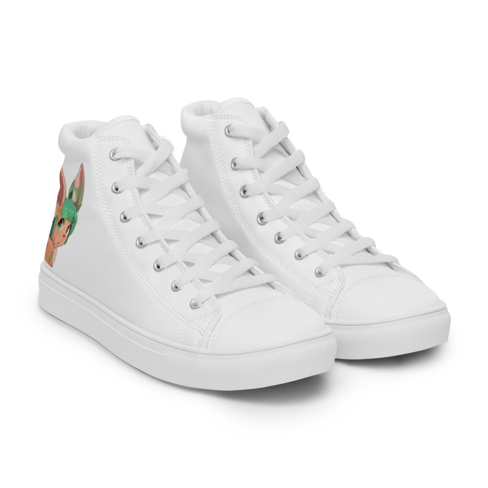 Men’s Mecha Pop Girl 203 high top canvas shoes - Random the Ghost