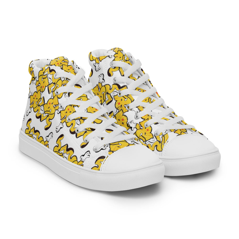 Men’s L$D Pop Blotter's high top canvas shoes - Random the Ghost