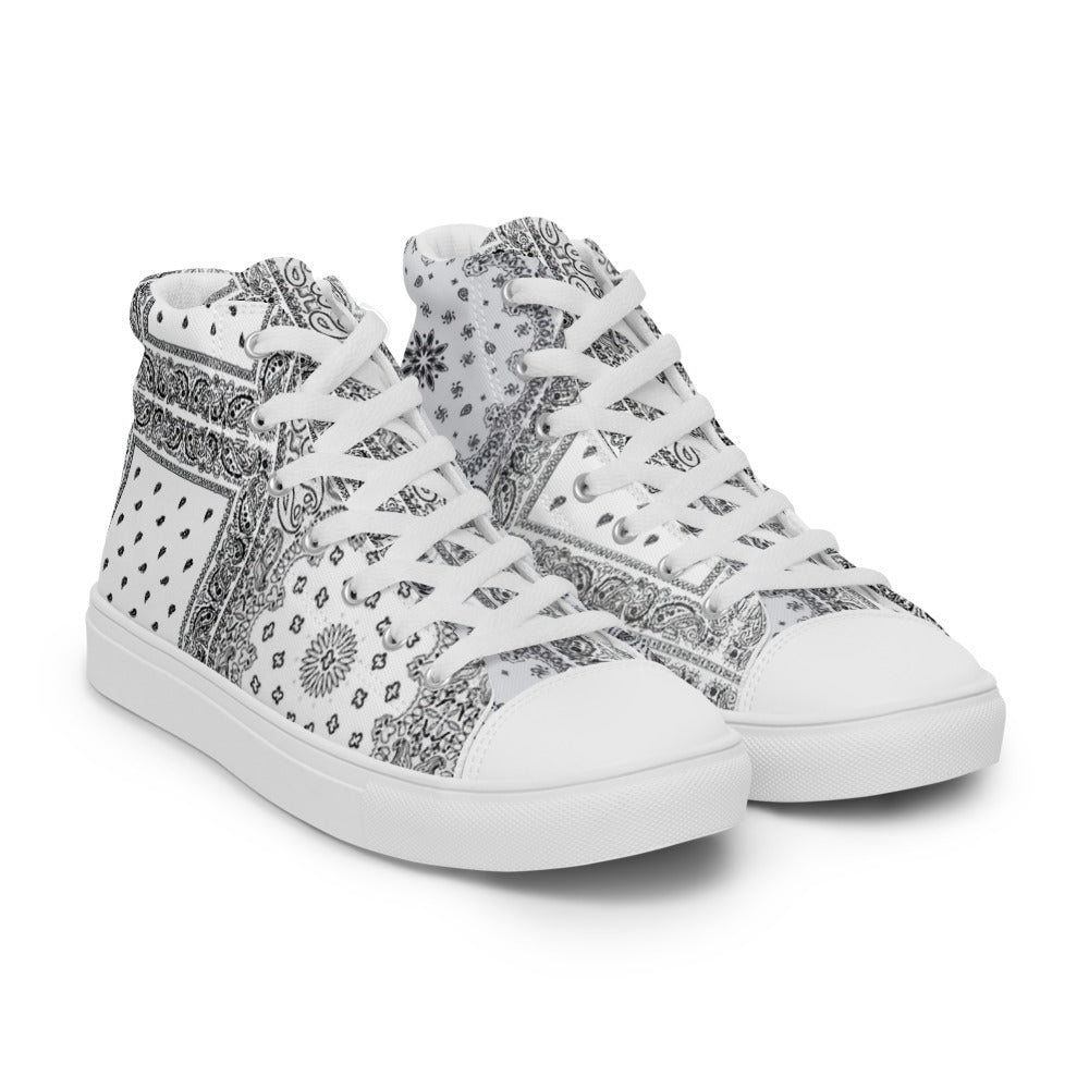 Men’s Paisleys high top canvas shoes - Random the Ghost