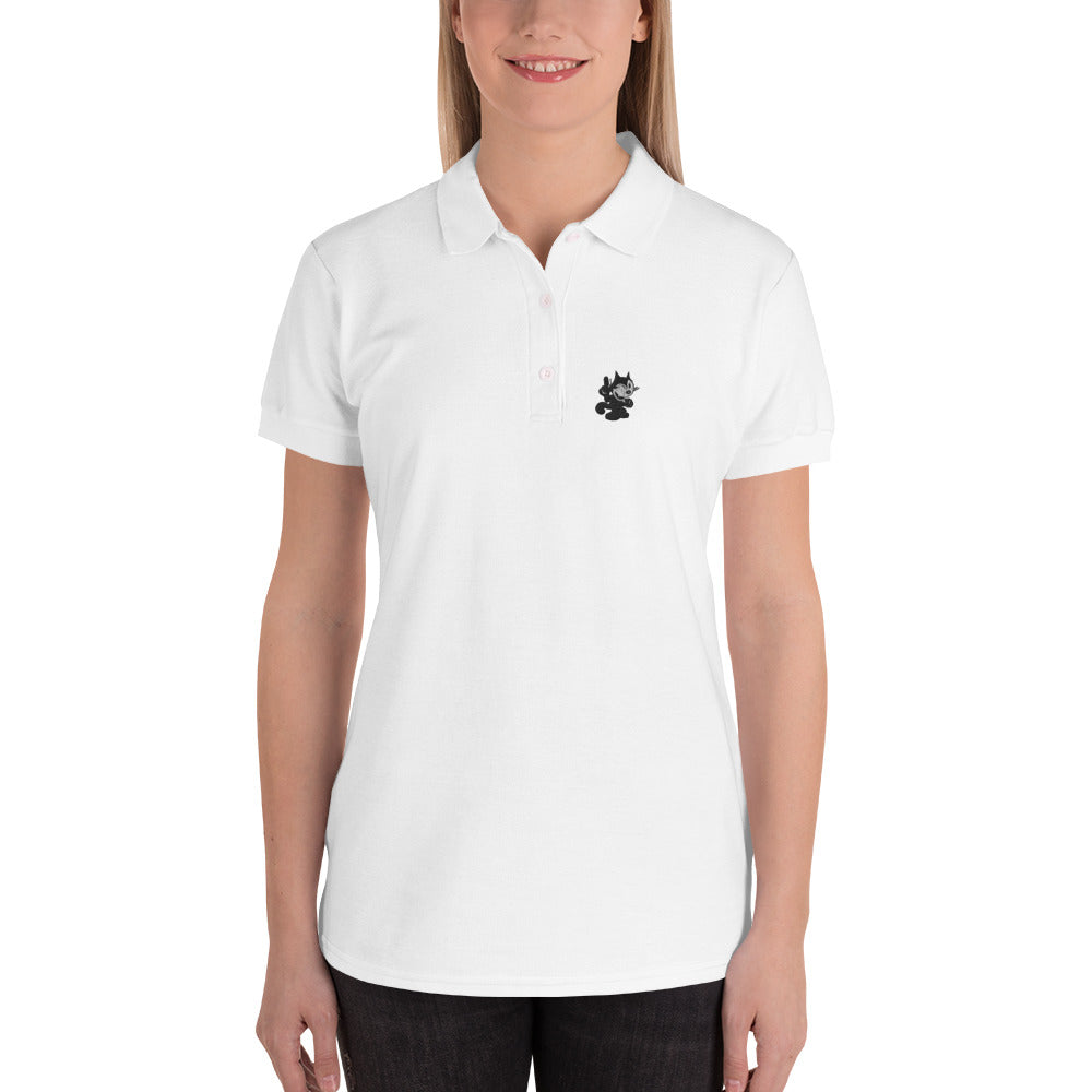 Embroidered Women's Felix Polo Shirt - Random the Ghost