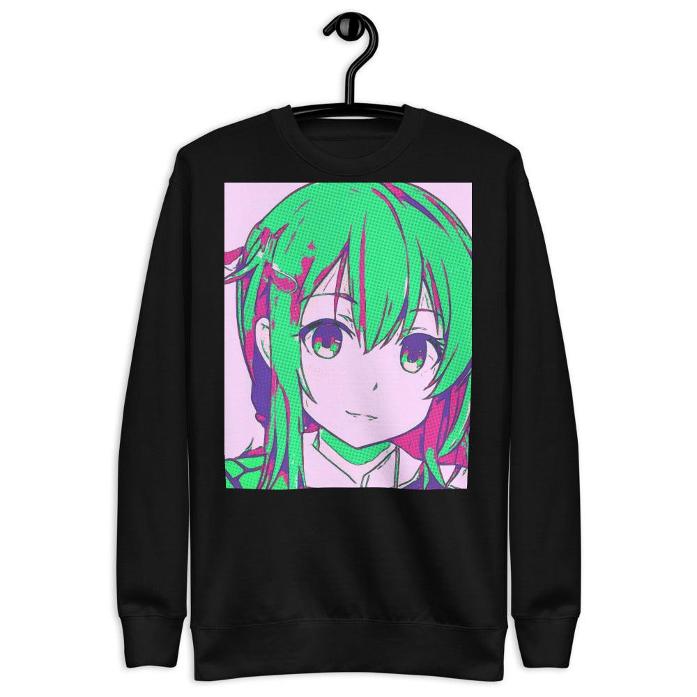 Mecha Pop Girl Unisex Fleece Pullover - Random the Ghost