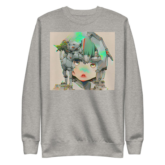 Unisex Fleece Mecha Pop Girl Pullover - Random the Ghost