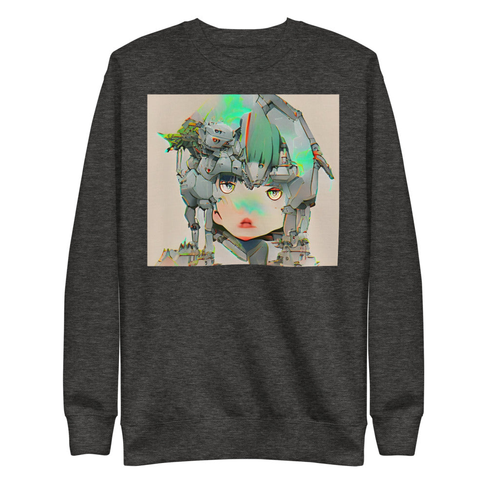 Unisex Fleece Mecha Pop Girl Pullover - Random the Ghost