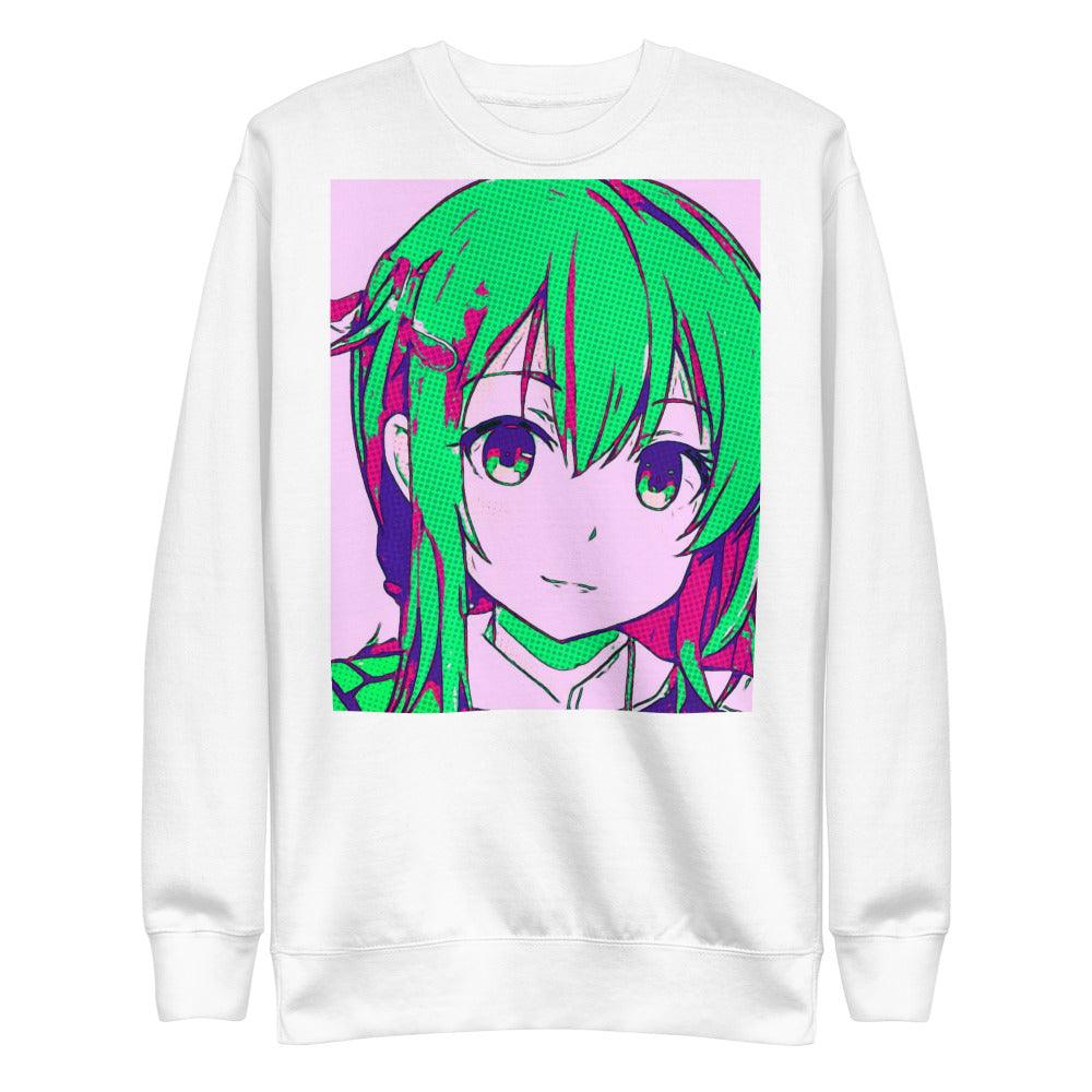 Mecha Pop Girl Unisex Fleece Pullover - Random the Ghost