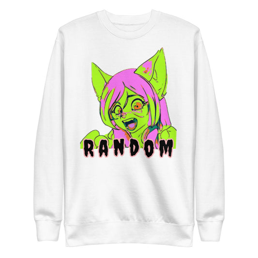 Unisex Fleece Cat Girl Pullover - Random the Ghost