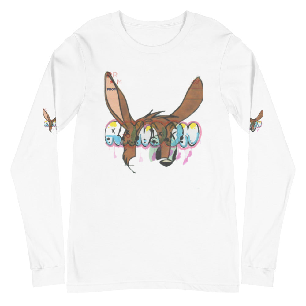 Unisex Long Sleeve Rabbit Ears Tee - Random the Ghost