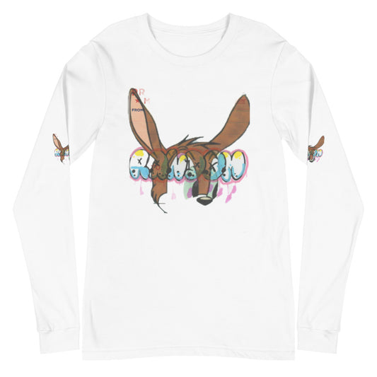 Unisex Long Sleeve Rabbit Ears Tee - Random the Ghost